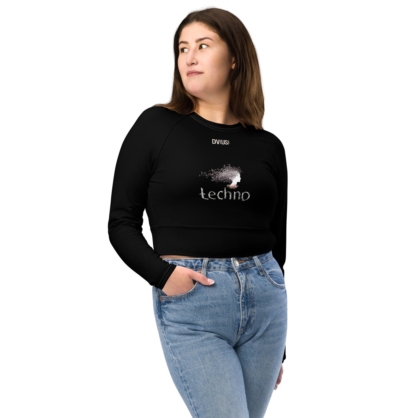 Techno Girl Women's DV(US) Recycled Long-Sleeve Crop Top